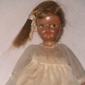 Mid Century Girls Plastic Doll Approximately 5.5” Tall Vintage Children’s Toy